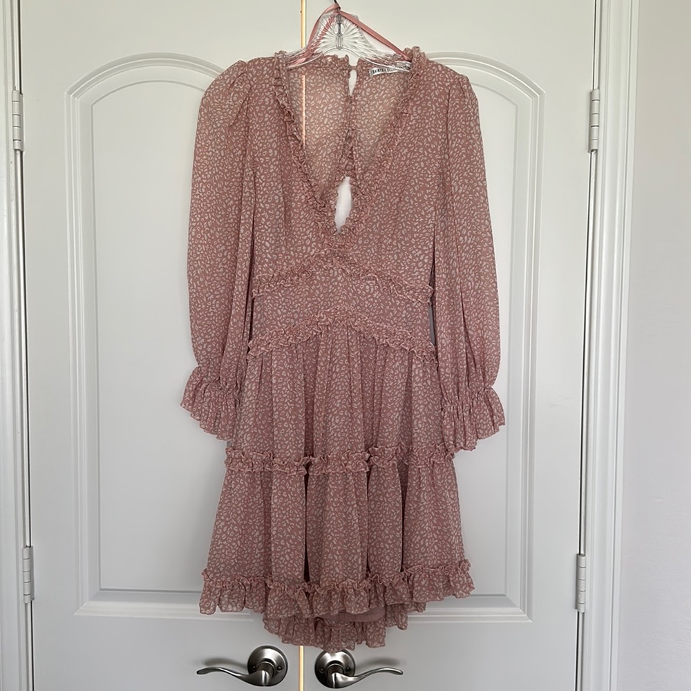 Showpo Pink long sleeve dress